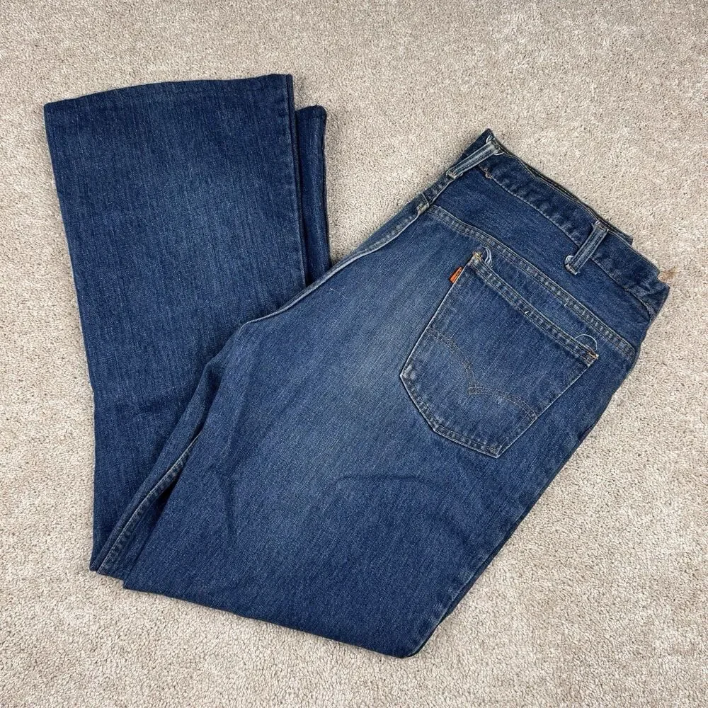 Levis 646 Orange Tab Flared Bell Bottoms Men's 35x31 True Vintage 70s 80s VTG